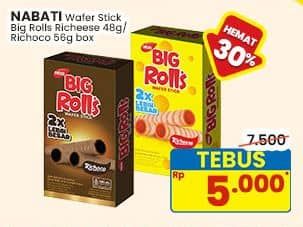 Promo Harga Nabati Big Rolls Richeese Wafer Stick 191 gr - Indomaret