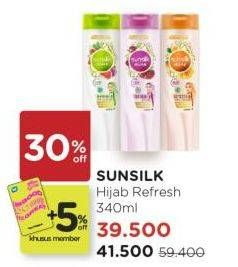 Promo Harga Sunsilk Hijab Shampoo Refresh Anti Dandruff, Refresh Hairfall Solution, Refresh Volume 340 ml - Watsons