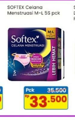 Promo Harga Softex Celana Menstruasi All Size 5 pcs - Indomaret