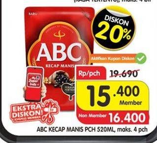 Promo Harga ABC Kecap Manis 520 ml - Superindo