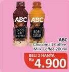 Promo Harga ABC Minuman Kopi Choco Malt Coffee, Milk Coffee 200 ml - Alfamidi