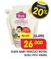 Promo Harga SLEEK Baby Bottle, Nipple and Accessories Cleanser 450 ml - Superindo