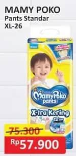 Promo Harga Mamy Poko Pants Xtra Kering XL26 26 pcs - Alfamart