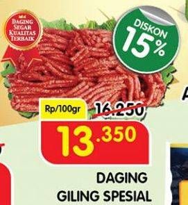 Promo Harga Daging Giling Sapi Spesial per 100 gr - Superindo