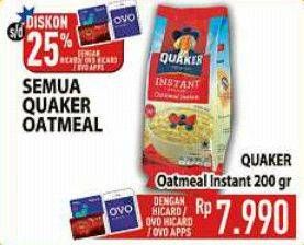 Promo Harga Quaker Oatmeal 200 gr - Hypermart