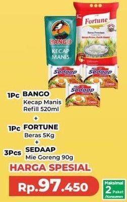 Promo Harga Bango Kecap Manis + Fortune Beras + Sedaap Mie Goreng  - Yogya