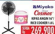 Promo Harga Miyako/ Cosmos Kipas Angin, Rice Cooker  - Hypermart