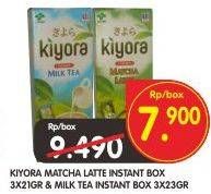 Promo Harga KIYORA Matcha Latte / Milk Tea 3s  - Superindo