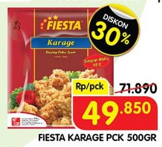 Promo Harga FIESTA Ayam Siap Masak Karage 500 gr - Superindo