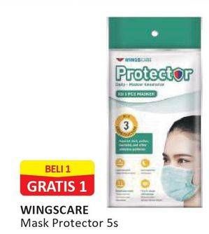 Promo Harga WINGS CARE Protector Daily Masker Kesehatan 5 pcs - Alfamart