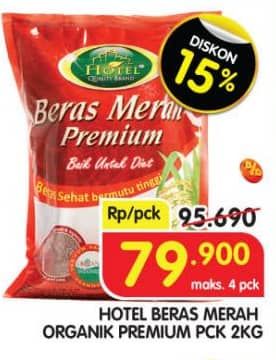 Promo Harga Hotel Beras Merah Premium 2000 gr - Superindo