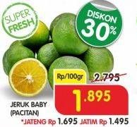 Promo Harga Jeruk Baby Pacitan per 100 gr - Superindo