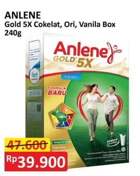 Promo Harga Anlene Gold Plus 5x Hi-Calcium Coklat, Original, Vanila 240 gr - Alfamart