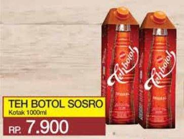 Promo Harga SOSRO Teh Botol 1000 ml - Yogya