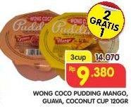 Promo Harga WONG COCO Pudding Mangga, Guava, Coconut per 3 pcs 120 gr - Superindo