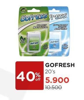 Promo Harga GO FRESS Refreshing Oral Care Strips 20 pcs - Watsons
