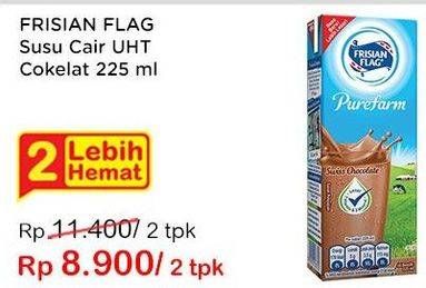 Promo Harga FRISIAN FLAG Susu UHT Purefarm Swiss Chocolate 225 ml - Indomaret