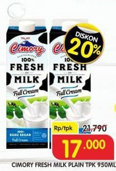 Promo Harga Cimory Fresh Milk Full Cream 950 ml - Superindo