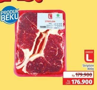 Promo Harga CHOICE L Striploin 800 gr - Lotte Grosir