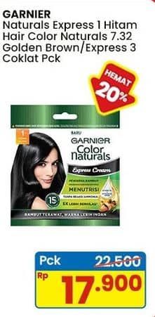 Promo Harga Garnier Hair Color 1 Hitam Alami, 7.3 Golden Brown, 3 Coklat Kehitaman 40 ml - Indomaret