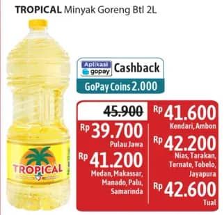 Promo Harga Tropical Minyak Goreng 2000 ml - Alfamidi