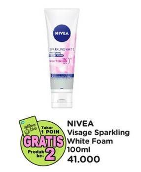 Promo Harga Nivea Facial Foam Sparkling White 100 ml - Watsons