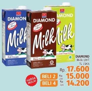 Promo Harga DIAMOND Milk UHT 1 ltr - LotteMart