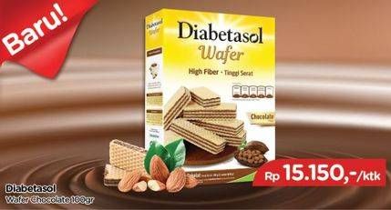 Promo Harga DIABETASOL Wafer Chocolate 100 gr - TIP TOP