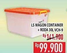 Promo Harga LION STAR Wagon Container + Roda VCH-9 30000 ml - Hypermart