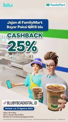 Promo Harga Jajan di FamilyMart Cashback 25%  - BCA