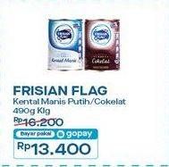 Promo Harga Frisian Flag Susu Kental Manis Cokelat, Putih 490 gr - Indomaret