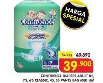 Promo Harga Confidence Adult Diapers Classic Day M8, L7, XL6  - Superindo
