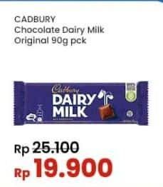 Promo Harga Cadbury Dairy Milk Original 90 gr - Indomaret