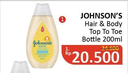Promo Harga JOHNSONS Baby Wash Top To Toe Sensitive Touch 200 ml - Alfamidi