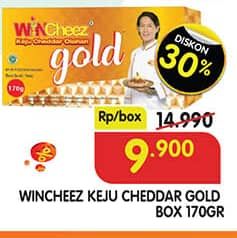 Promo Harga WINcheez Gold Cheddar Keju Olahan  170 gr - Superindo