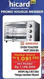 Promo Harga Maspion Oven Toaster MOT 2502 BS 25 ltr - Hypermart