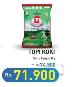 Promo Harga Topi Koki Beras Setra Ramos 5000 gr - Hypermart