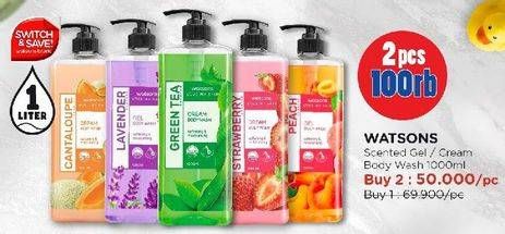 Promo Harga Watsons Scented Shower Gel/Scented Cream Bath   - Watsons