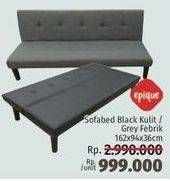 Promo Harga EPIQUE Sofa Bed Black, Grey  - LotteMart