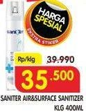 Promo Harga SANITER Air & Surface Sanitizer Aerosol Fresh Clean 400 ml - Superindo
