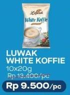 Promo Harga Luwak White Koffie per 10 sachet 20 gr - Alfamart