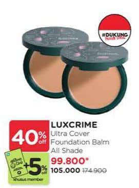 Promo Harga Luxcrime Ultra Cover Foundation Balm All Variants  - Watsons