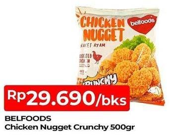 Promo Harga BELFOODS Nugget Chicken Nugget Crunchy 500 gr - TIP TOP