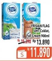 Promo Harga FRISIAN FLAG Susu UHT Purefarm Full Cream, Swiss Chocolate 900 ml - Hypermart