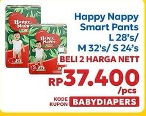 Promo Harga Happy Nappy Smart Pantz Diaper L28, M32, XL24 24 pcs - Indomaret