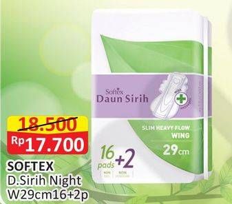 Promo Harga Softex Daun Sirih 29cm 18 pcs - Alfamart