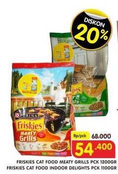 Promo Harga FRISKIES Makanan Kucing Meaty Grills, Indoor Delights  - Superindo