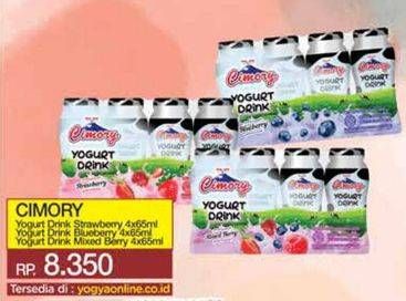 Promo Harga Cimory Yogurt Drink Strawberry, Blueberry, Mixed Berry per 4 botol 70 ml - Yogya