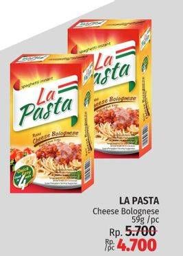 Promo Harga La Pasta Spaghetti Instant Cheese Bolognese 59 gr - LotteMart