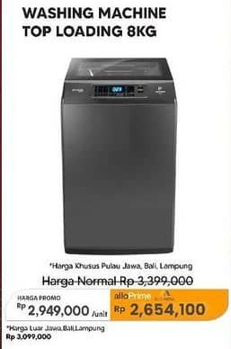 Promo Harga Washing Machine Top Loading  - Carrefour